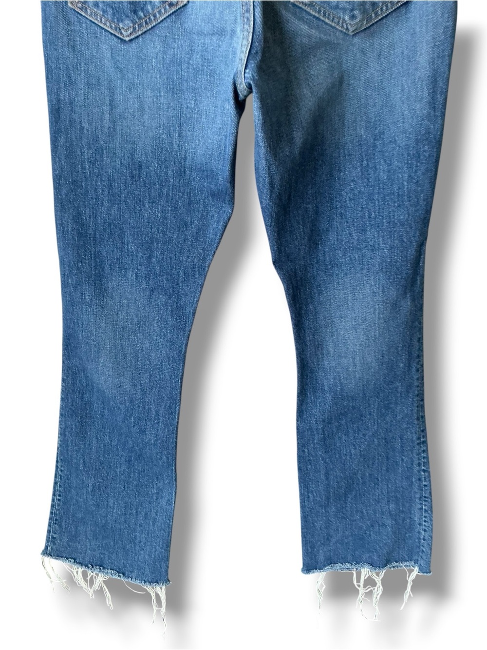 MOTHER SUPERIOR Jeans Hustler Flood Fray Beer Me Blue Size w7 - Picture 9 of 16